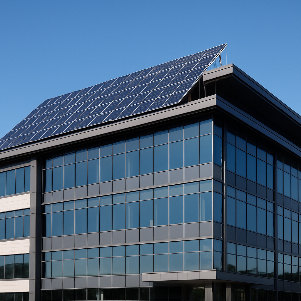 Commercial Buildings solar installation by LumoraX Renewables